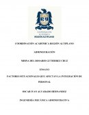 FACTORES SITUACIONALES QUE AFECTAN LA INTEGRACIÓN DE PERSONAL