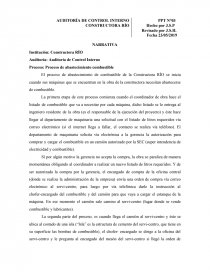 Auditoría de Control Interno Proceso: Proceso de abastecimiento combustible. Página 1