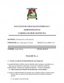 MATERIA: Introducción a la Economía