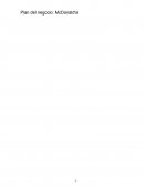 Plan de negocio: McDonald's