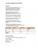 Uso de la investigación de operaciones