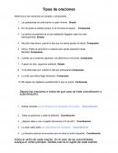 Tipos de oraciones