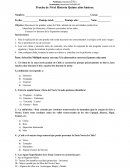 Prueba de Nivel Historia Quinto años básicos