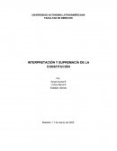INTERPRETACIÓN Y SUPREMACÍA DE LA CONSTITUCIÓN