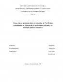 Cómo afecta la desnutrición en los niños de 7 a 10 años actualmente en Venezuela en un instituto privado y en instituto público educativo