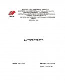 ANTEPROYECTO