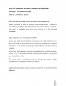 ¿Qué aporta el aprendizaje escolar al desarrollo de las personas?
