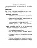Administracion contemporanea. Planificación