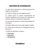 Actividad de investigación sobre las drogas
