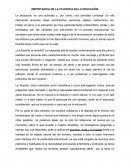 Importancia de la filosofía en la educación