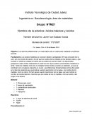 Práctica: óxidos básicos y ácidos