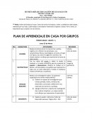 Plan aprendizaje en casa