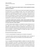 Reflexión ¿A qué se refiere “No tienen caso enseñar al pobre si termina repitiendo los mismos patrones de conducta”?