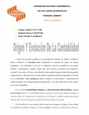 Orien y evolución de la contabilidad