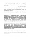 MÉXICO SUBDESRROLLADO ANTE UNA EDUCACIÓN GLOBALIZADA
