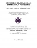 METODOLOGÍA PARA LA INVESTIGACIÓN EN LAS DICIPLINAS FINANCIERAS Y FISCAL