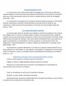 La comunicación oral y escrita