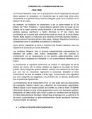 Periodo de la primera republica (Republica Dominicana )