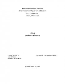 POEMAS (ANÁLISIS MÉTRICO). Página 1