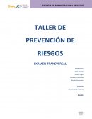 TALLER DE PREVENCIÓN DE RIESGOS EXAMEN TRANSVERSAL