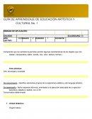 GUÍA DE APRENDIZAJE DE EDUCACIÓN ARTÍSTICA Y CULTURAL