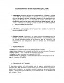 Incumplimiento de los impuestos (IVA, ISR)