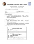 Facultad de Economía “Vasco de Quiroga” Licenciatura en Comercio Internacional