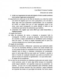 ANALISIS PELICULA ÚLTIMO REGALO - Síntesis boteromariana7
