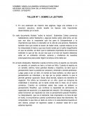 SOBRE LA LECTURA Zaratustra, Nietzsche