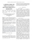 LABORATORIO DE FISICA ESTATICA RECONOCIMIENTO Y MEDICION