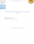 Funcioines y conceptos básicos de un analizador léxico