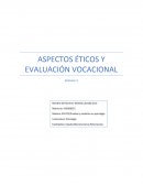 ASPECTOS ÉTICOS Y EVALUACIÓN VOCACIONAL