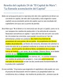 Reseña del capítulo 24 de “El Capital de Marx”: “La llamada acumulación del Capital”