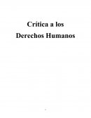 Crítica a los Derechos Humanos