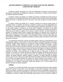 ¿En qué consiste la tesis de la cultura colectiva del derecho colectivo del trabajo?