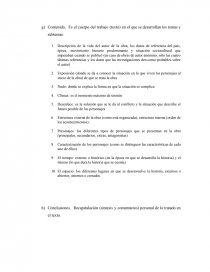 INDICACIONES PARA LA ENTREGA DEL TRABAJO ESCRITO “ANÁLISIS LITERARIO”. Página 2
