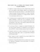 INDICACIONES PARA LA ENTREGA DEL TRABAJO ESCRITO “ANÁLISIS LITERARIO”