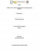 Unidad 3: Fase 3 - Diseño e implementación de sistemas de control adaptativo