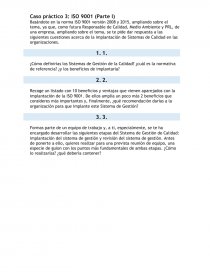 Caso práctico 3: ISO 9001 (Parte I). Página 1