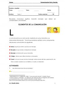 ELEMENTOS DE LA COMUNICACIÓN. Página 1