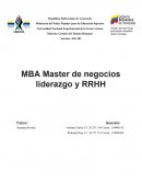 MBA Master de negocios liderazgo y RRHH