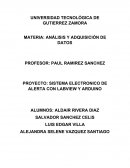 SISTEMA ELECTRONICO DE ALERTA CON LABVIEW Y ARDUINO