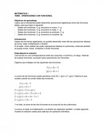 OPERACIONES CON FUNCIONES. Página 1
