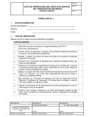 LISTAS DE CHEQUEO DEL OPERADOR