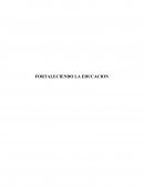 Fortaleciendo la educación