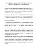 EL MARXISMO Y LA FORMACIÓN DE UN SUJETO REVOLUCIONARIO TRANSFORMADOR