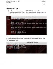 Procesos de linux en entorno. Página 1