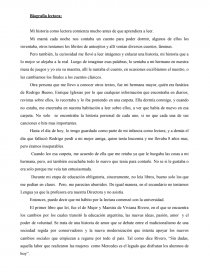 Biografía lectora. Página 1