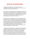 Mitos Investigación científica