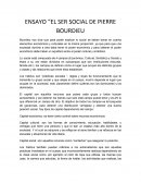 ENSAYO EL SER SOCIAL DE BORDIEU